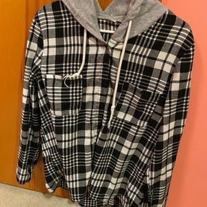 hooded flannel